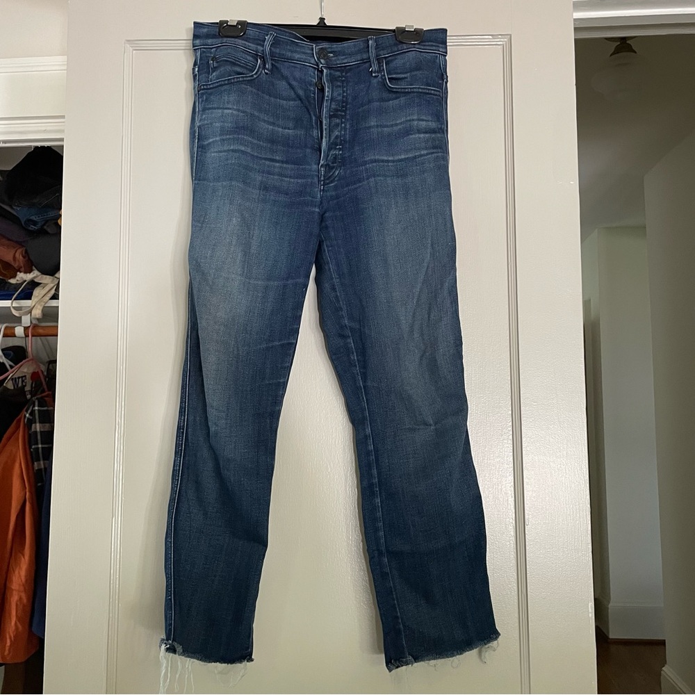 Mother denim tootsie fray 30